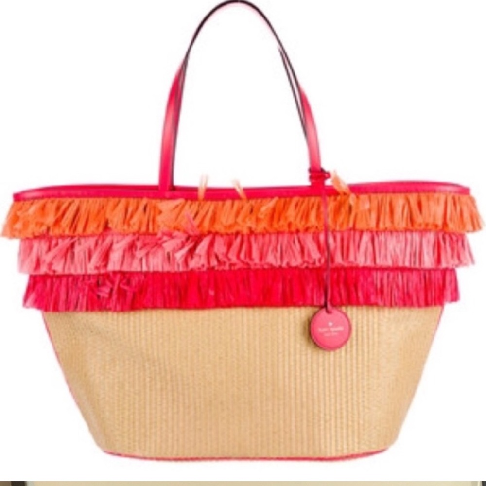 Kate Spade Anabette Straw Hula Tote Bag